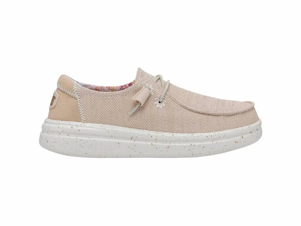 NEW HEY DUDE women's wendy rise stretch shoe in dove